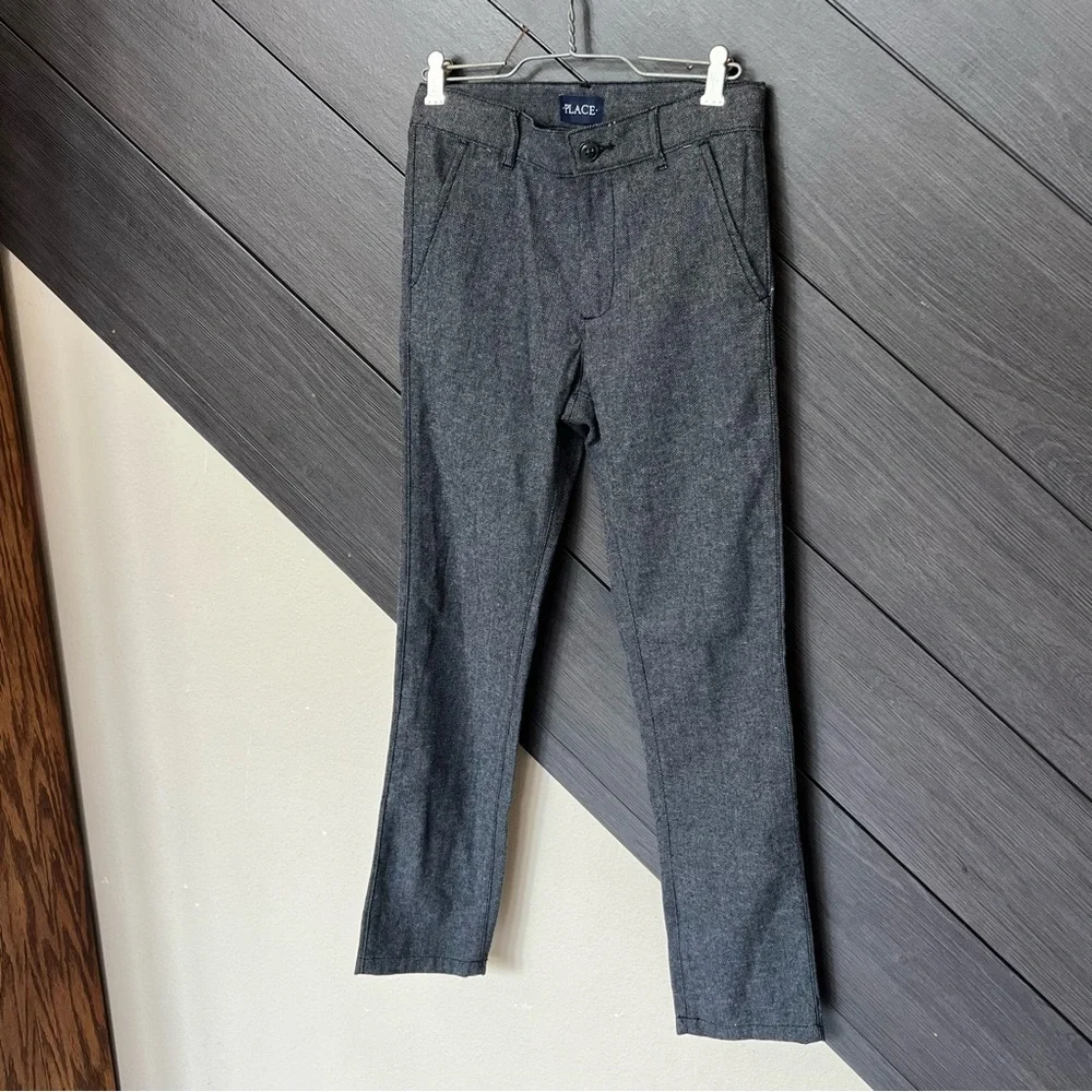 The Children's Place Herringbone Weave Dress Pants‎ 12 Slim NIB
